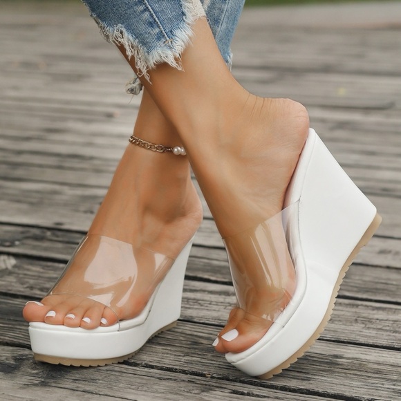 Open Toe Wedge Sandals.                10060076519 - Picture 3 of 7